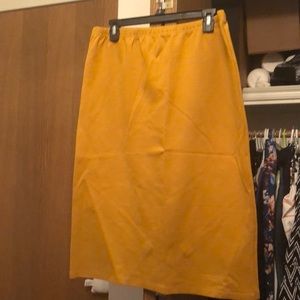 Mustard Yellow pencil skirt